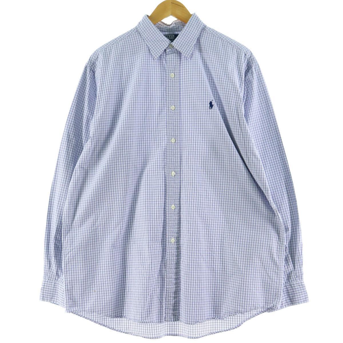 ラルフローレン Ralph Lauren POLO by Ralph Lauren 長袖 コットンチェックシャツ メンズL /eaa105412 【中古】 【201128】【KF2012】【SS2101】