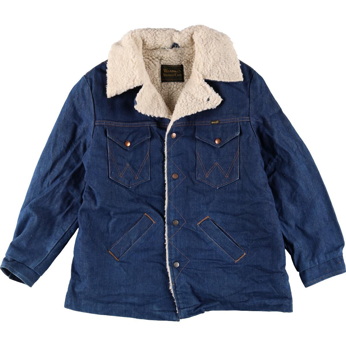 70年代 ラングラー Wrangler Wrange Coat ランチコート デニムボアジャケット Usa製 メンズl ヴィンテージ Eaa104931 201129 ボアジャケット 古着屋jam ジャム
