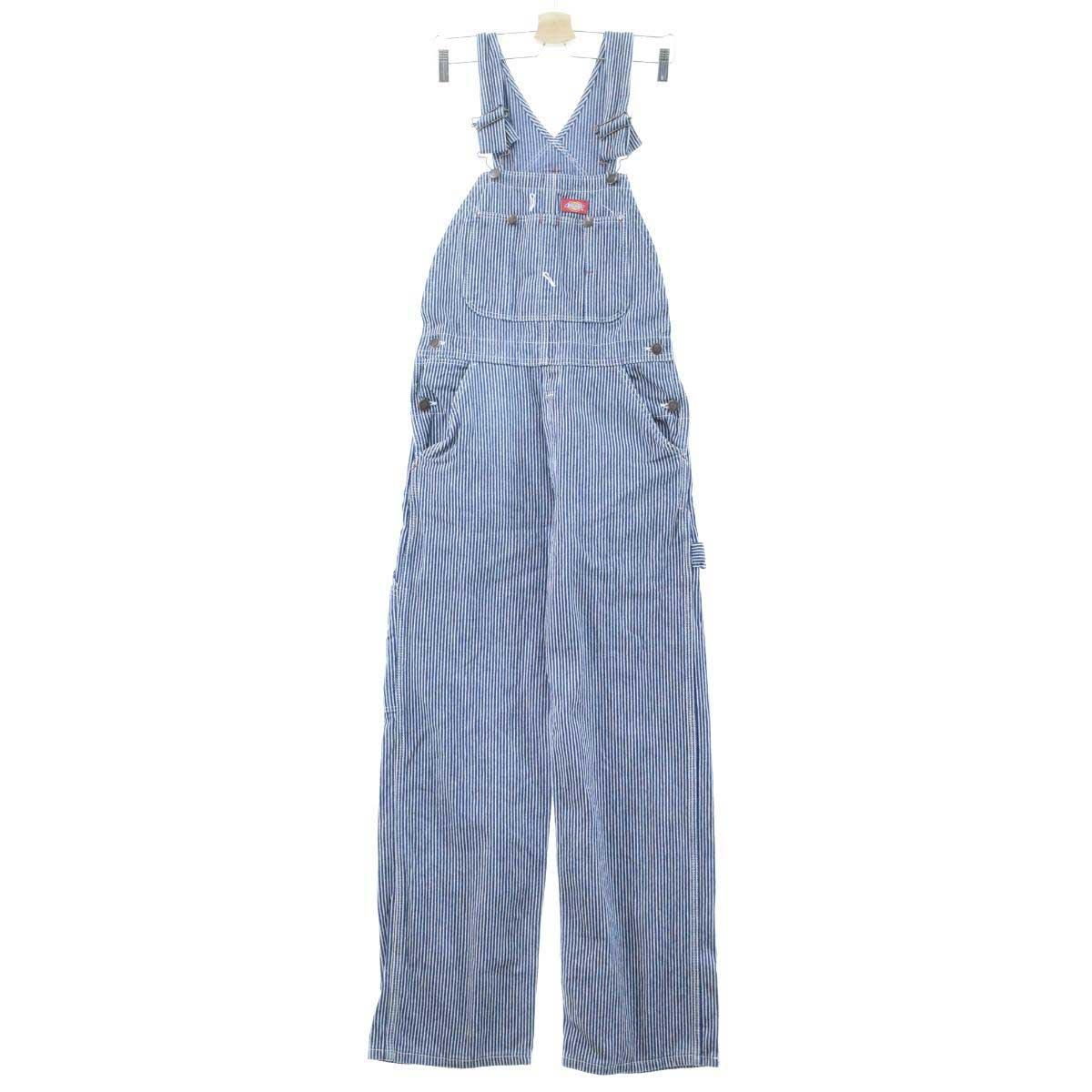 ディッキーズ Dickies ヒッコリーストライプ オーバーオール レディースl W27 Eaa 16 オーバーオール 古着屋jam ジャム