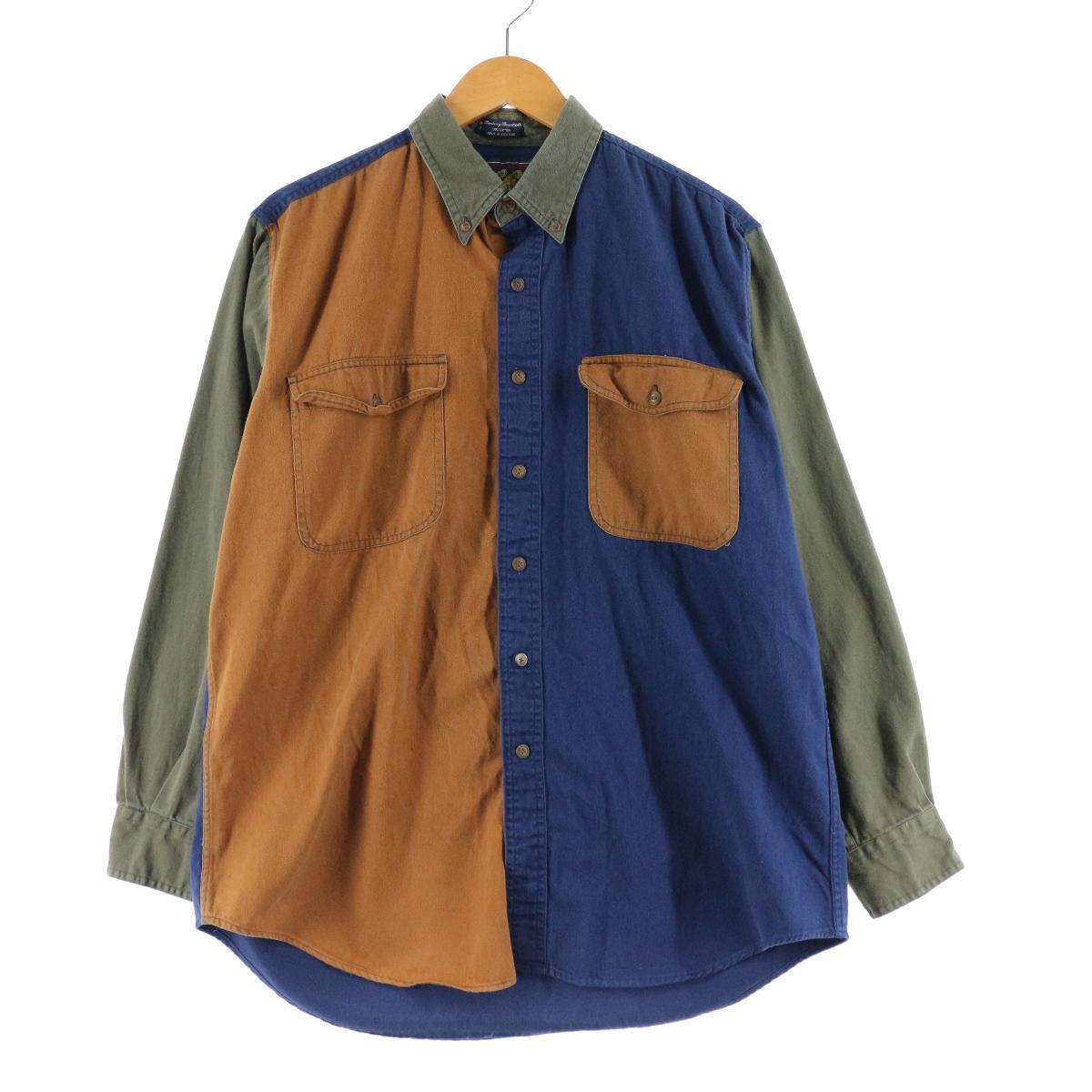 80年代 ラルフローレン Ralph Lauren CHAPS チャップス クレイジーパターン 長袖 ボタンダウンシャツ メンズL ヴィンテージ /eaa105699 【中古】 【201205】のサムネイル