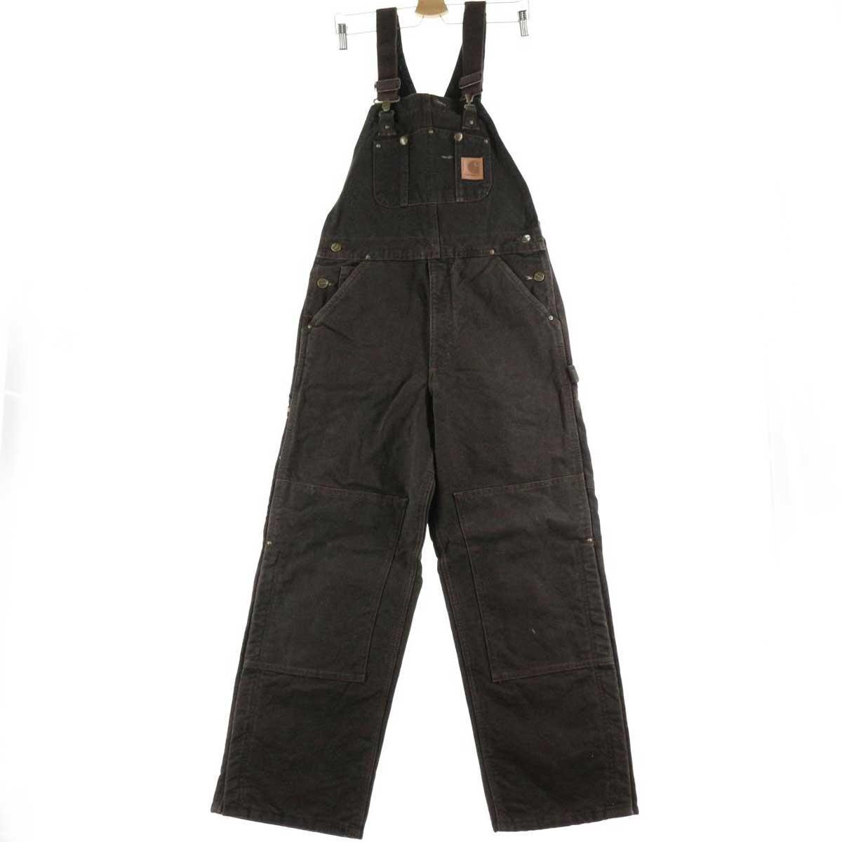 カーハート Carhartt ダブルニー キルティングライナー ダック地 オーバーオール メンズw33 /eaa106992 【中古】 【201207】