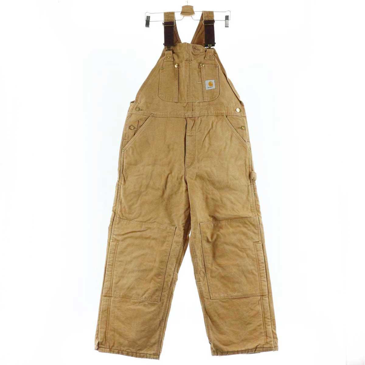90年代 カーハート Carhartt ダブルニー キルティングライナー ダック地 オーバーオール USA製 メンズw38 ヴィンテージ /eaa106997 【中古】 【201207】