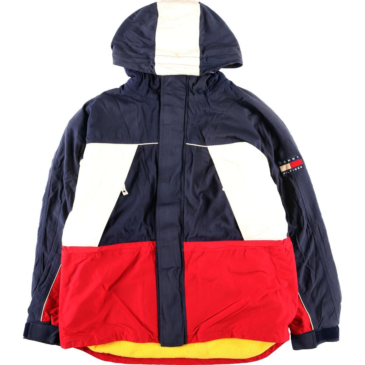 古着 90年代 トミーヒルフィガー Tommy Hilfiger 袖ロゴ トリコロールカラー マウンテンパーカー メンズxl ヴィンテージ Eaa 1213 Ss2112 Hny22 Ss21 Ss23 Ss26 2buy26 マウンテン パーカー 古着屋jam ジャム