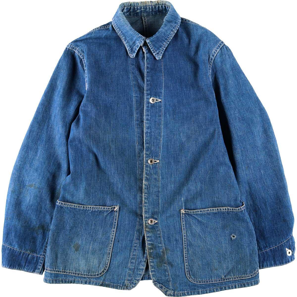 希少レア 40年代 月桂樹ボタン 2ポケット Wwii 大戦モデル デニムカバーオール メンズl ヴィンテージ Eva0000 中古 N2101 1218 2b10f カバーオール 古着屋jam ジャム