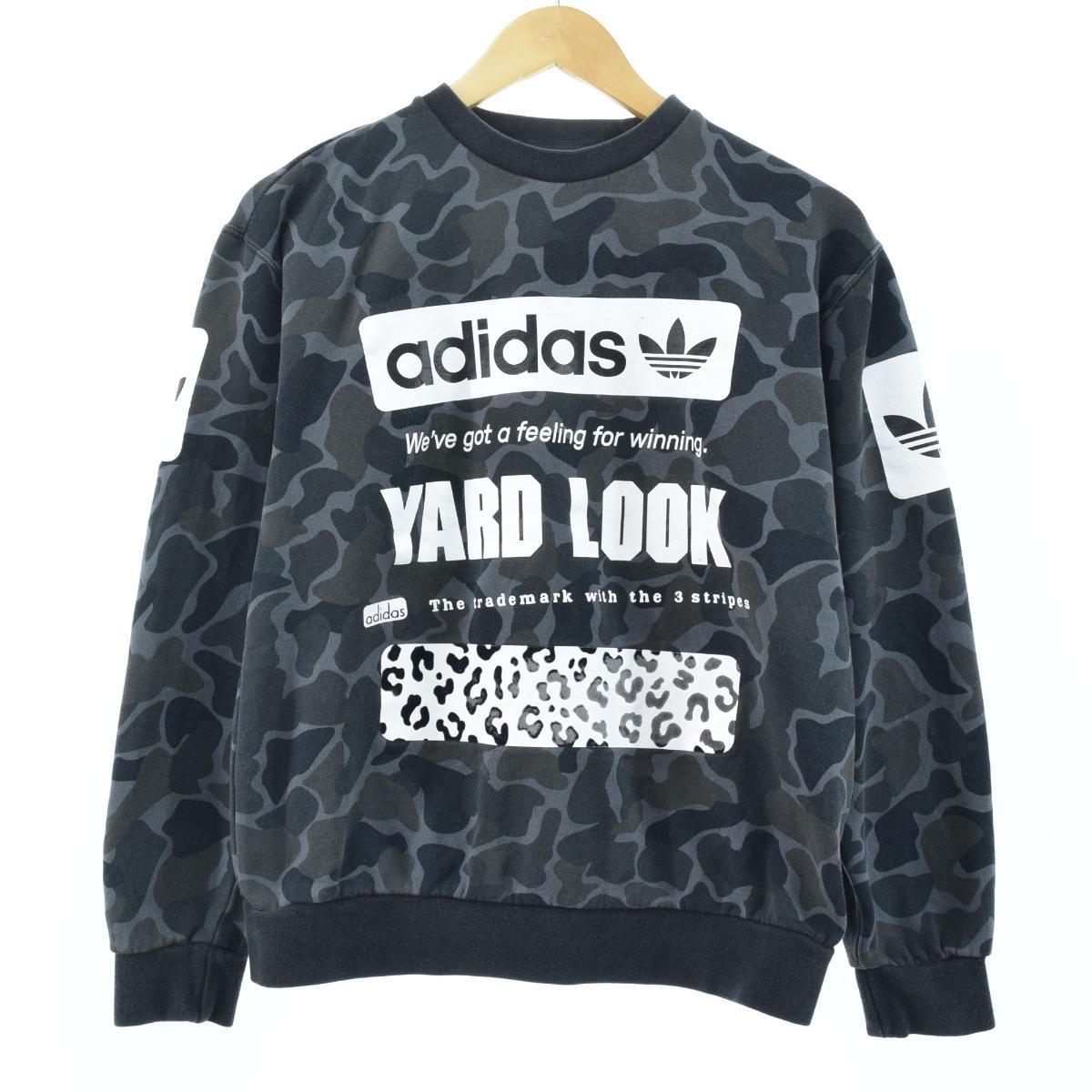 古着 アディダス Adidas Originals オリジナルス 総柄 迷彩柄 ロゴスウェット トレーナー レディースm Eaa 1219 Ss2103 トレーナー 古着屋jam ジャム