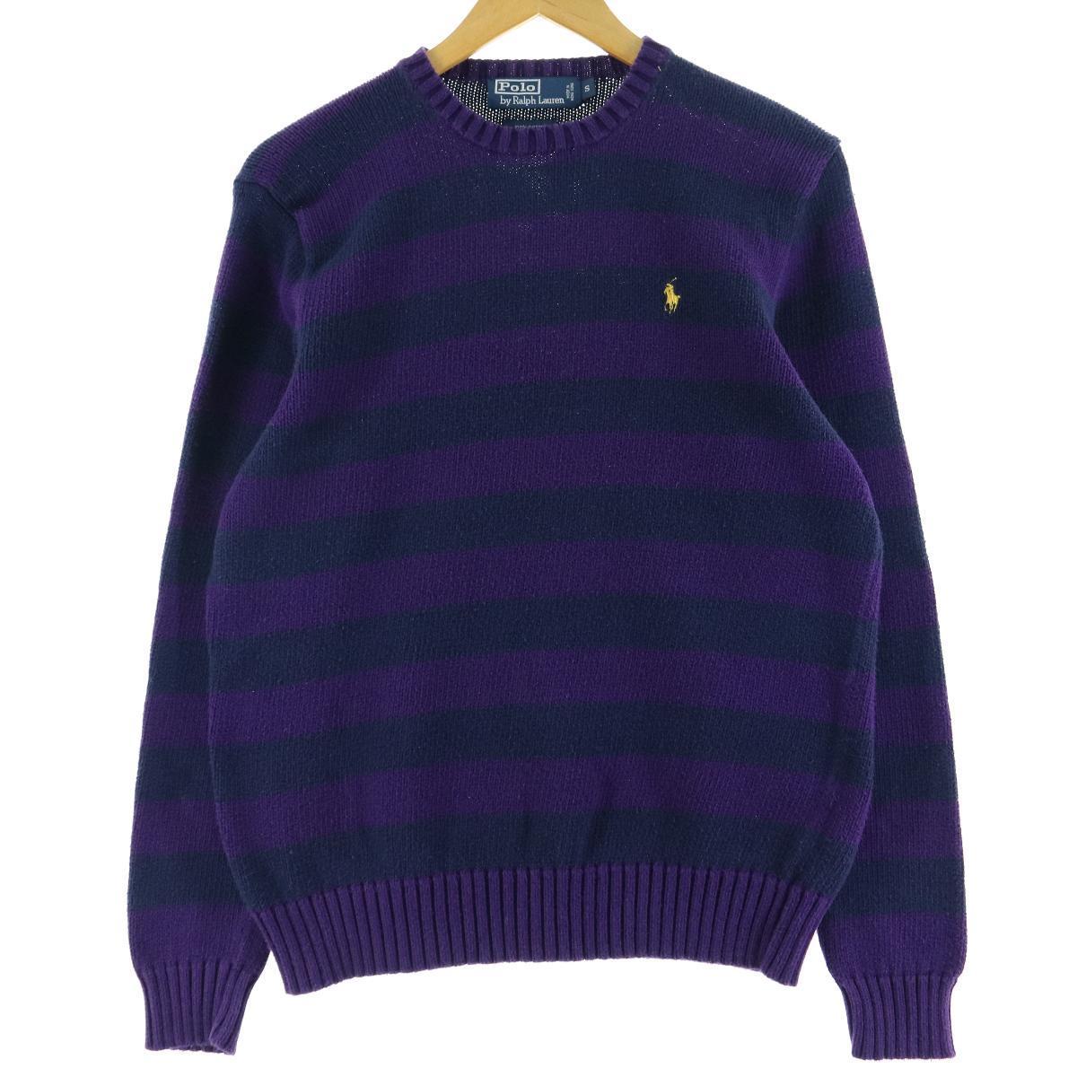 ラルフローレン Ralph Lauren Polo By Ralph Lauren ボーダー柄 コットンニットセーター メンズs Eaa 12 Ss2103 Ss2109 クルーネックセーター 古着屋jam ジャム