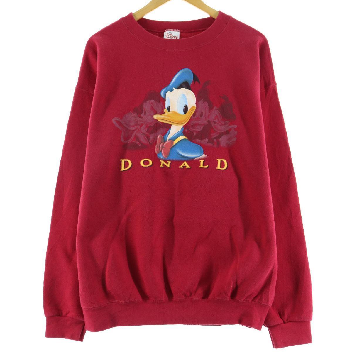 THE DISNEY STORE ドナルドダック キャラクタースウェットシャツ トレーナー USA製 レディースXXL /eaa114345 【中古】 【201226】【SS2103】