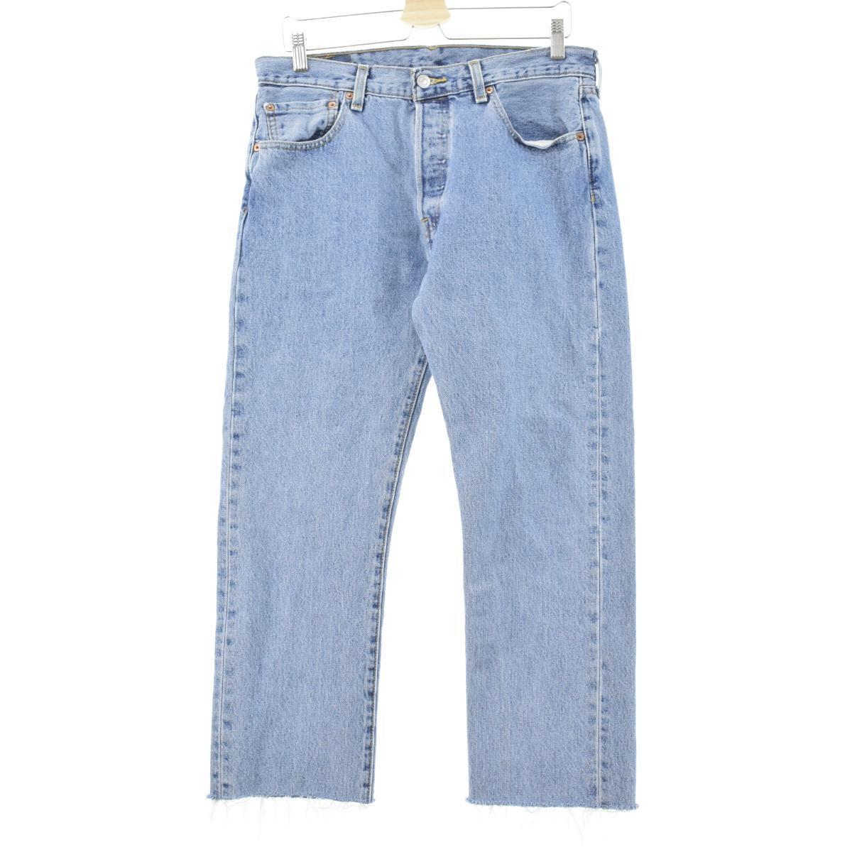 Jamリメイク 裾カット リーバイス Levi S 501 ジーンズ ストレートデニムパンツ メンズw33 Eaa 1226 ストレートデニムパンツ 古着屋jam ジャム