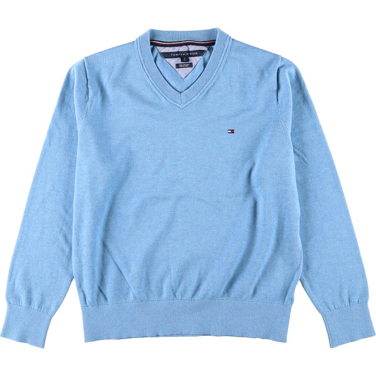 トミーヒルフィガー Tommy Hilfiger Vネック ピマコットンニットセーター メンズm Eaa 1227 Ss2103 Vネックセーター 古着屋jam ジャム