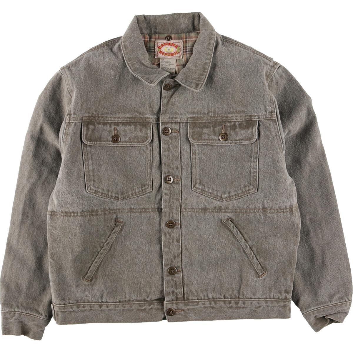 80年代 バナナリパブリック Banana Republic 旧タグ カラーデニムジャケット Gジャン メンズl ヴィンテージ Eaa 1227 デニムジャケット 古着屋jam ジャム