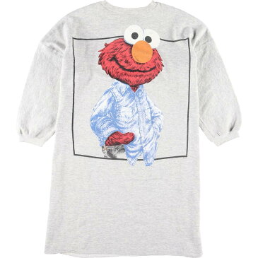 セサミストリート SESAME STREET ELMO エルモ スウェットワンピース レディースXL /eaa114342 【中古】 【201231】