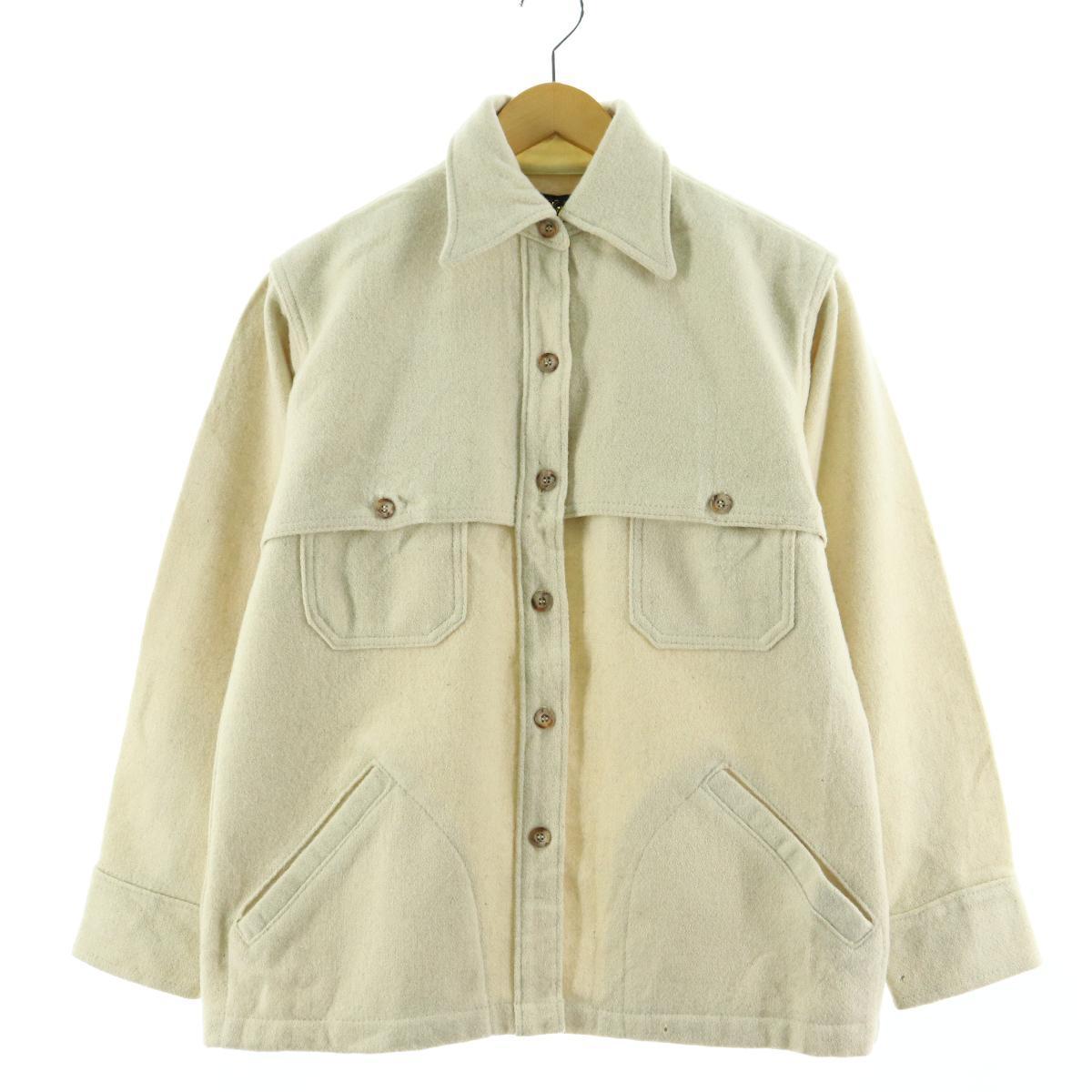 古着 70年代 De Long ウールシャツジャケット レディースl ヴィンテージ Eaa 1231 Ss2112 Ss21 Md2112 Hny22 Cs22 Ss23 Ss26 2buy26 ウールジャケット 古着屋jam ジャム