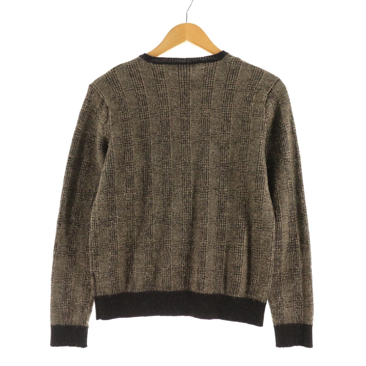 ラルフローレン Ralph Lauren POLO by Ralph Lauren チェック柄 アルパカ混 ウールニットセーター レディースM /eaa116774 【中古】 【210102】