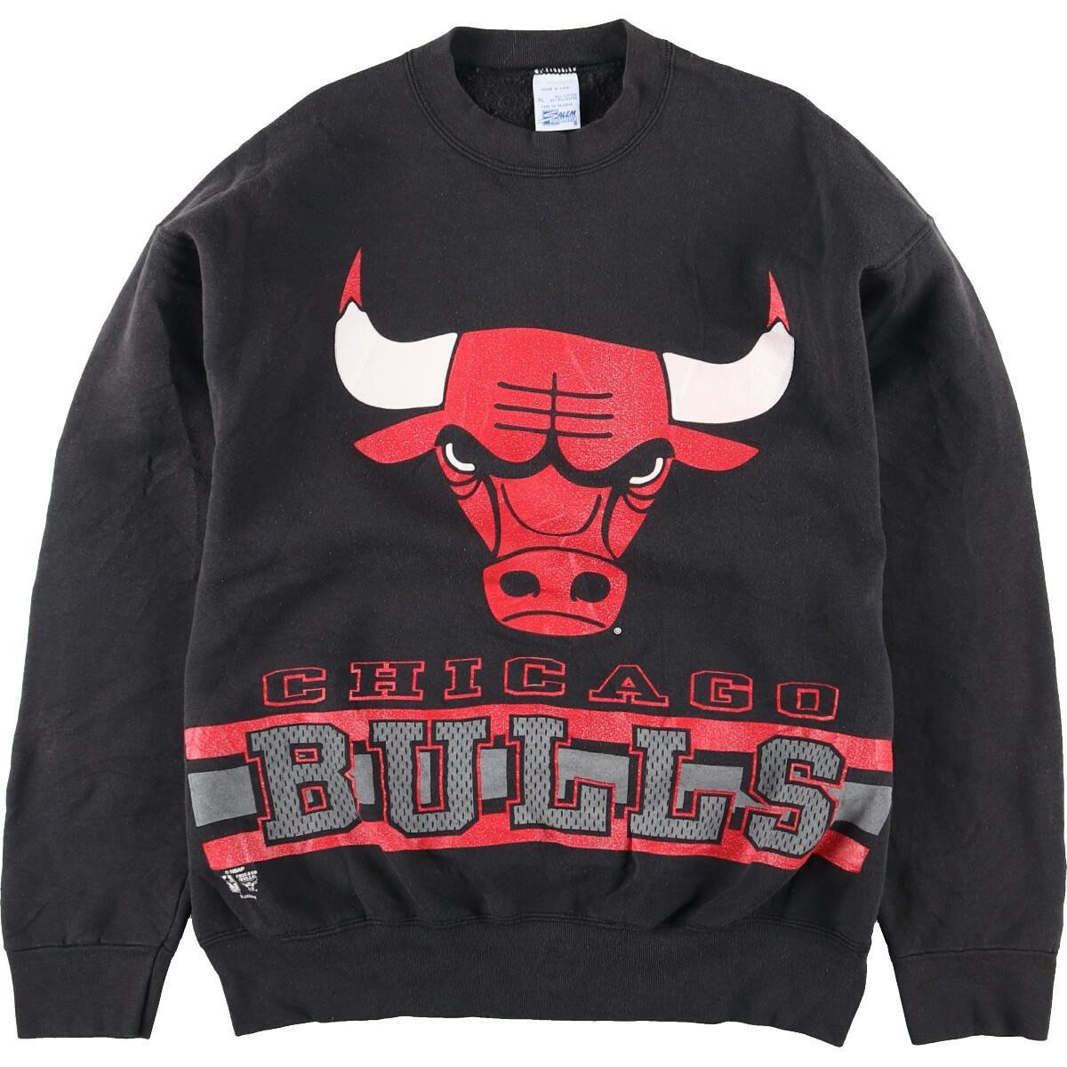 90年代 SALEM SPORTSWEAR NBA CHICAGO BULLS シカゴブルズ 両面プリント ロゴスウェット トレーナー USA製 メンズXL ヴィンテージ /eaa118064 【中古】 【210107】