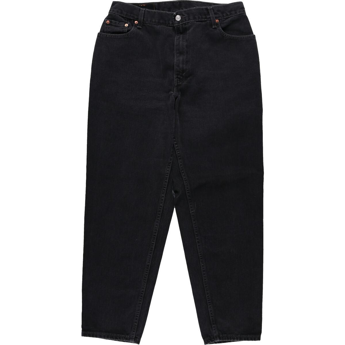 リーバイス Levi's 550 RELAXED FIT TAPERED LEG ブラックジーンズ テーパードデニムパンツ レディースXL(w33) /eaa118521 【中古】 【210108】