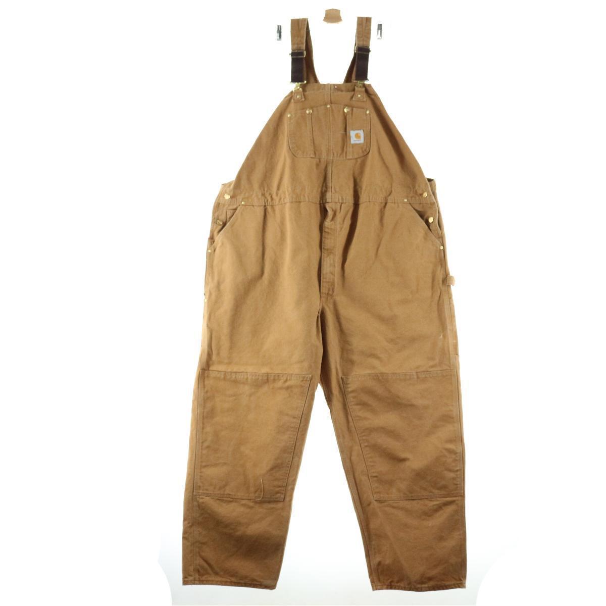 ビッグサイズ 90年代 カーハート Carhartt ダブルニー ダック地 オーバーオール USA製 メンズw54 ヴィンテージ /eaa118603 【中古】 【210111】