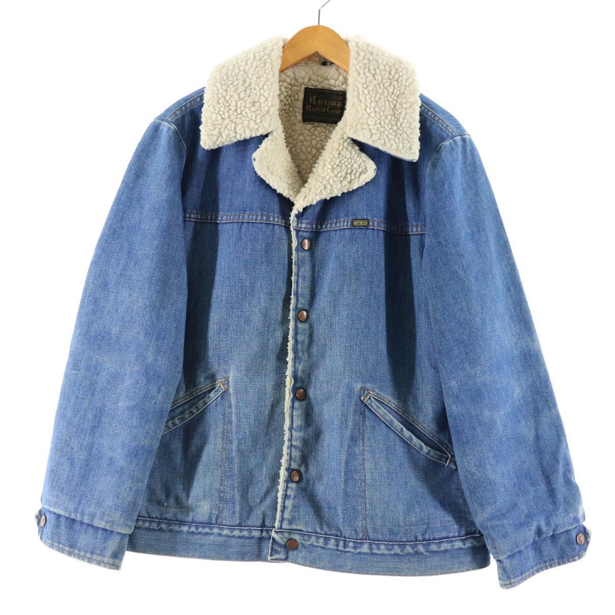 古着 70年代 マーベリック Maverick Ranch Coat ランチコート デニムボアジャケット Usa製 メンズl ヴィンテージ Eaa Ss2112 Ss21 Md2112 Hny22 ボアジャケット 古着屋jam ジャム
