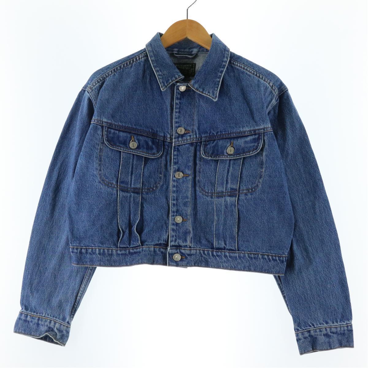 〜90年代 ラルフローレン Ralph Lauren COUNTRY カントリー デニムジャケット Gジャン レディースL ヴィンテージ /eaa120503 【中古】 【210121】【2b10f】