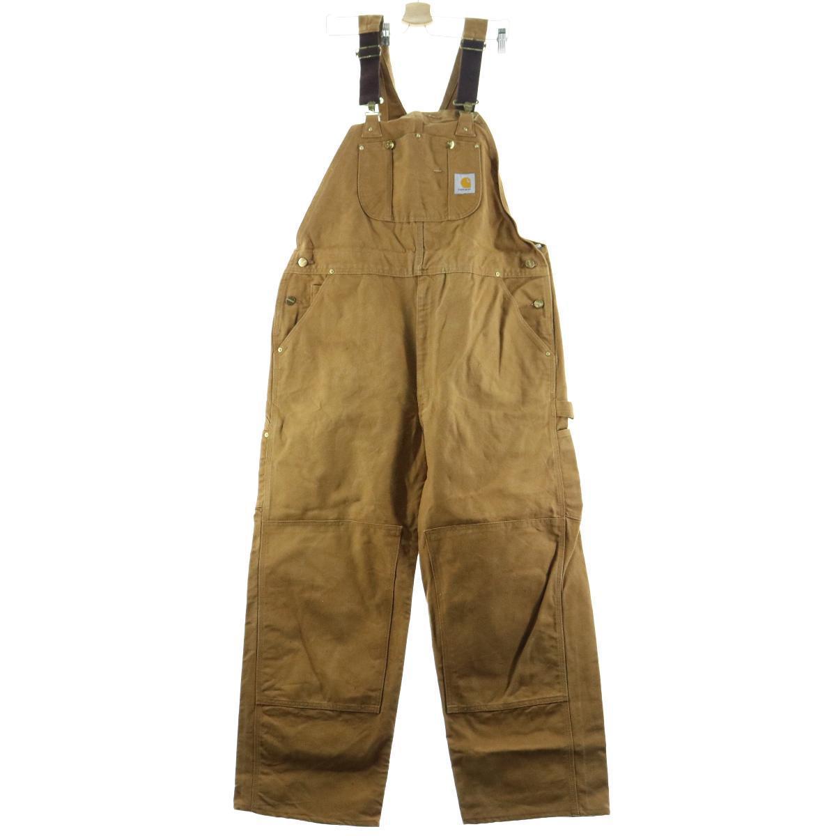 ビッグサイズ カーハート Carhartt ダブルニー ダック地 オーバーオール メンズw41 /eaa120929 【中古】 【210123】