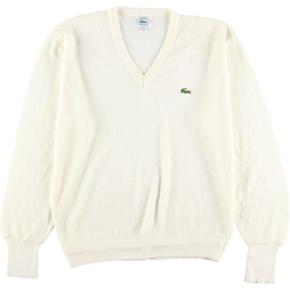 ラコステ Lacoste Izod Vネック アクリルニットセーター Usa製 メンズxl Eaa1767 Vネックセーター 古着屋jam ジャム