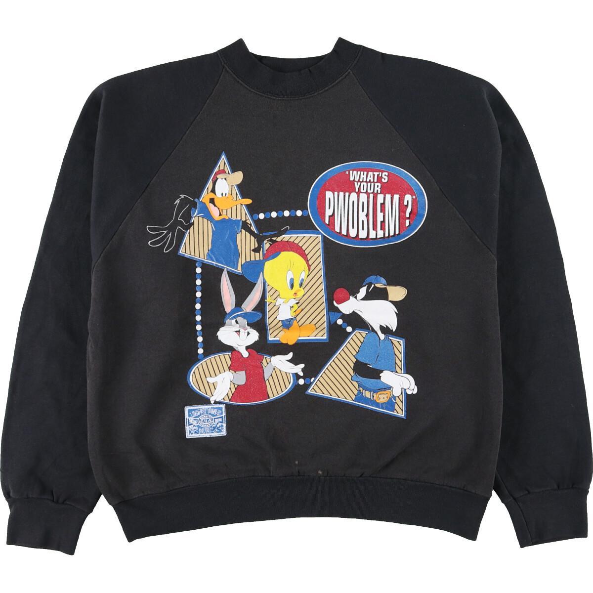 古着 90年代 ルーニーテューンズ Looney Tunes キャラクタースウェットシャツ トレーナー レディースxl ヴィンテージ Eaa Ss2109 Ss2112 Hny22 Ss21 トレーナー 古着屋jam ジャム