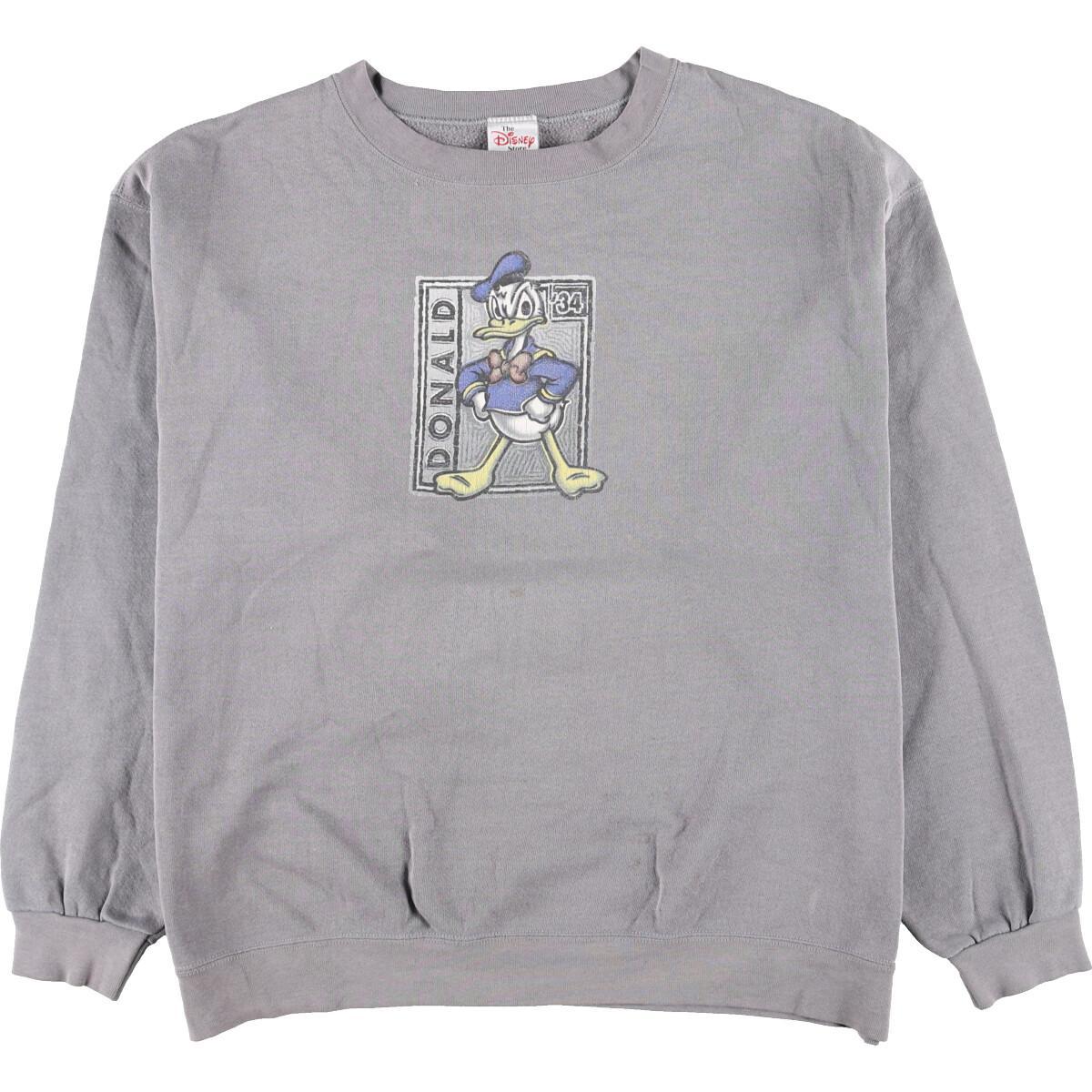 The Disney Store ドナルドダック キャラクタースウェットシャツ トレーナー Usa製 レディースxxl Eaa トレーナー 古着屋jam ジャム