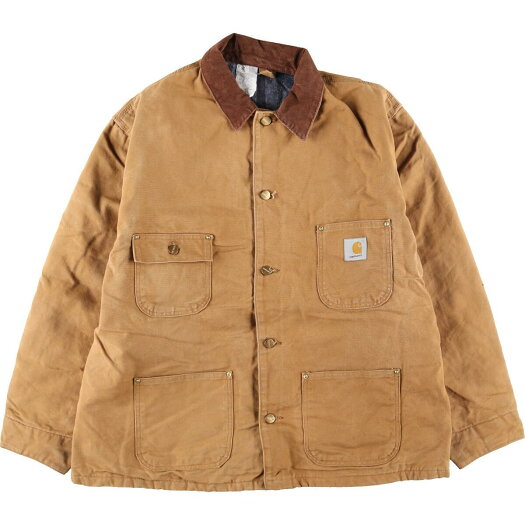 80年代 カーハート Carhartt ミシガンチョアコート ダック地カバーオール USA製 48 メンズXL ヴィンテージ