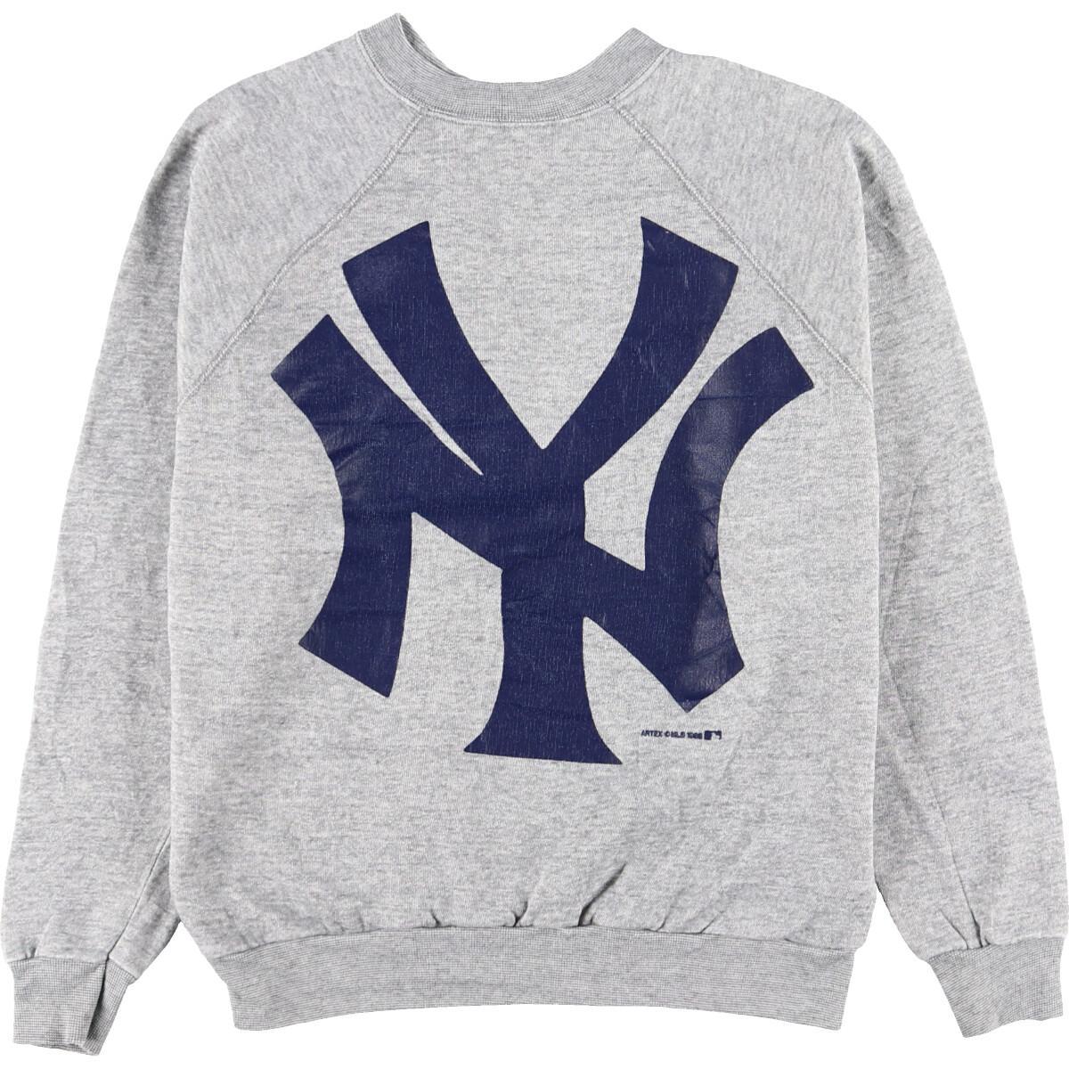 80年代 Artex Mlb New York Yankees ニューヨークヤンキース ロゴスウェット トレーナー Usa製 レディースl ヴィンテージ Eaa 2103 スウェット 古着屋jam ジャム