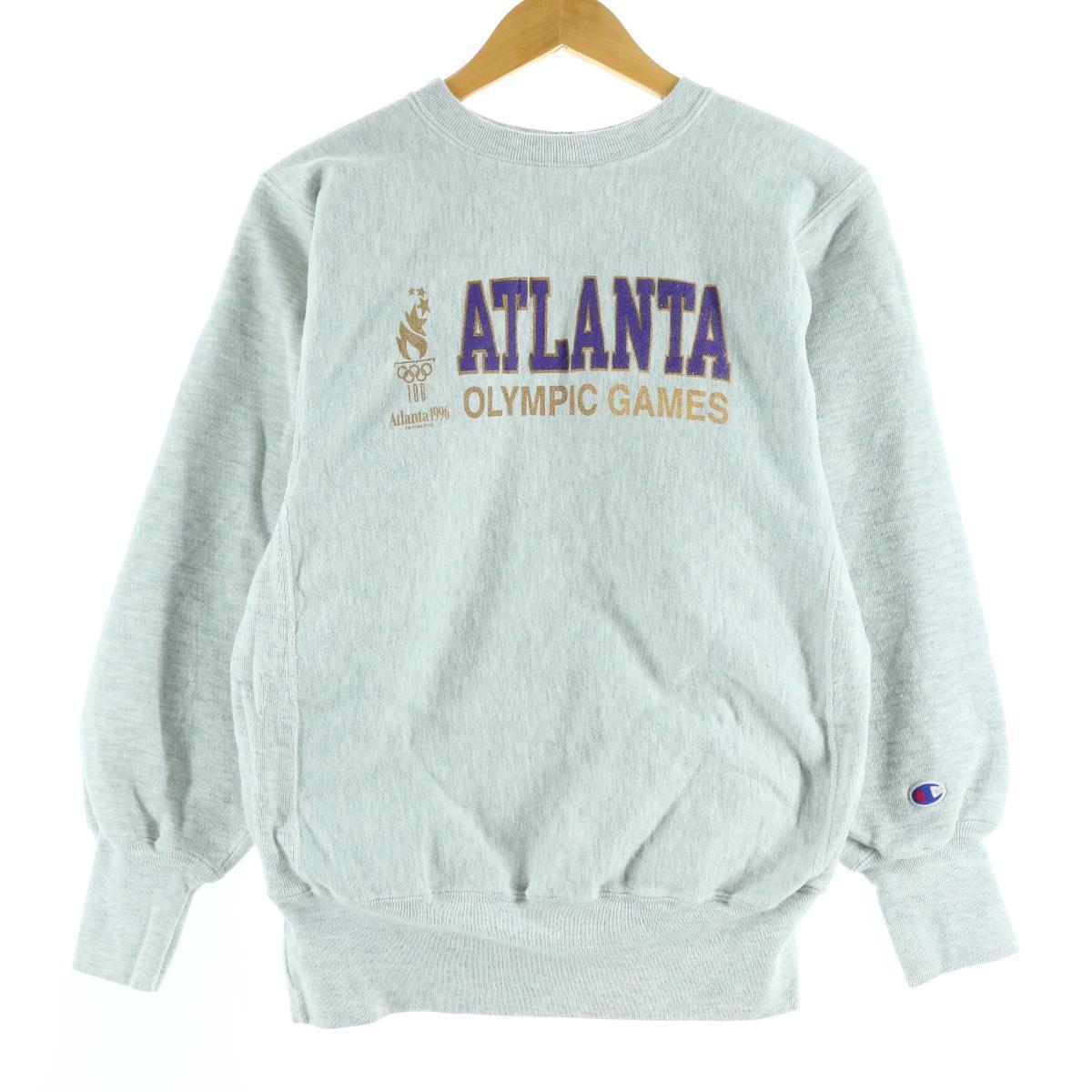 90年代 チャンピオン Champion リバースウィーブ 刺繍タグ ATLANTA OLYMPIC GAMES アトランタオリンピック 1996 ロゴスウェット トレーナー メンズM ヴィンテージ /eaa127315 【中古】 【210205】