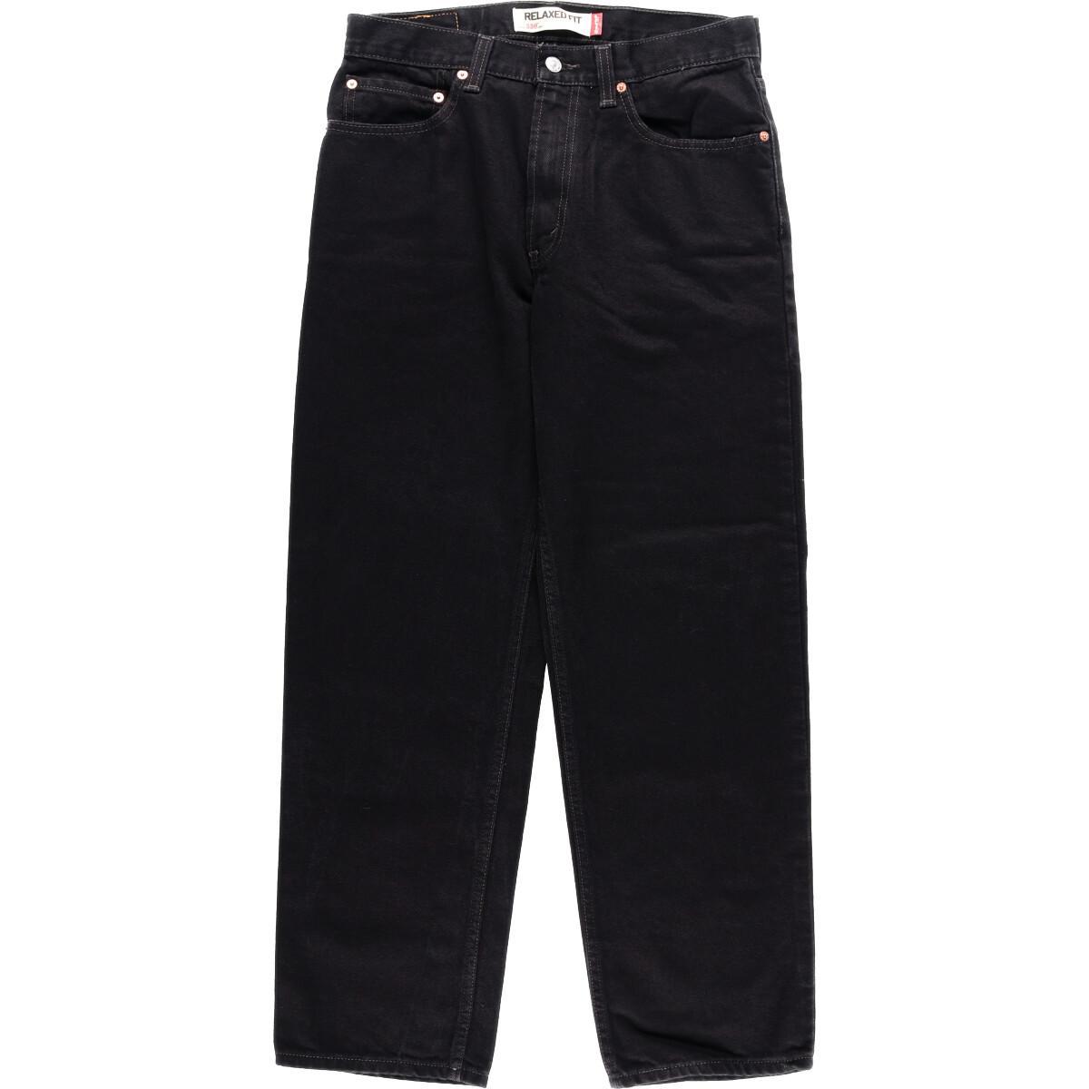 リーバイス Levi's 550 RELAXED FIT ブラックジーンズ テーパードデニムパンツ メンズw33 /eaa127222 【中古】 【210206】