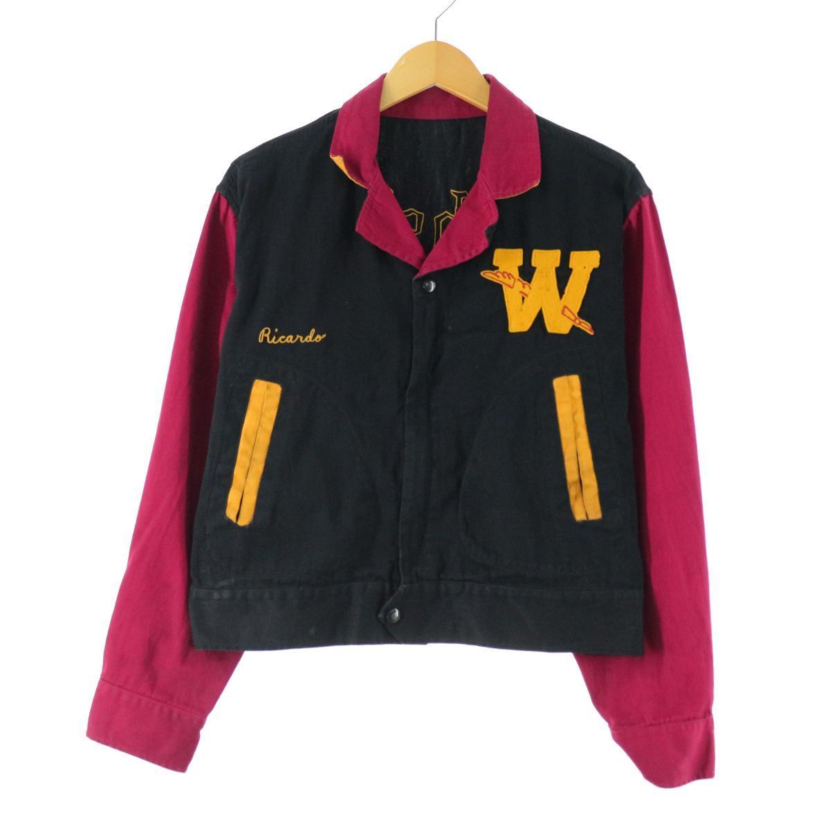 50 60年代 Lan Mar バックワッペン コットンジャケット 42 メンズl ヴィンテージ Eaa 2107 2b10f その他ジャケット 古着屋jam ジャム