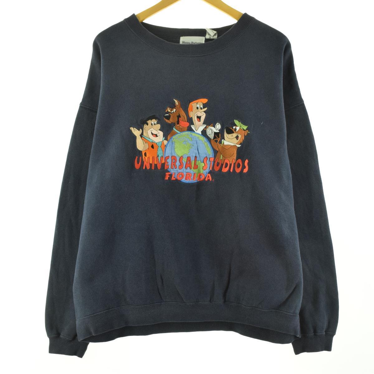 ハンナバーベラ Hanna Barbera Universal Studio 刺繍 キャラクタースウェットシャツ トレーナー レディースxxl Laa0008 トレーナー 古着屋jam ジャム