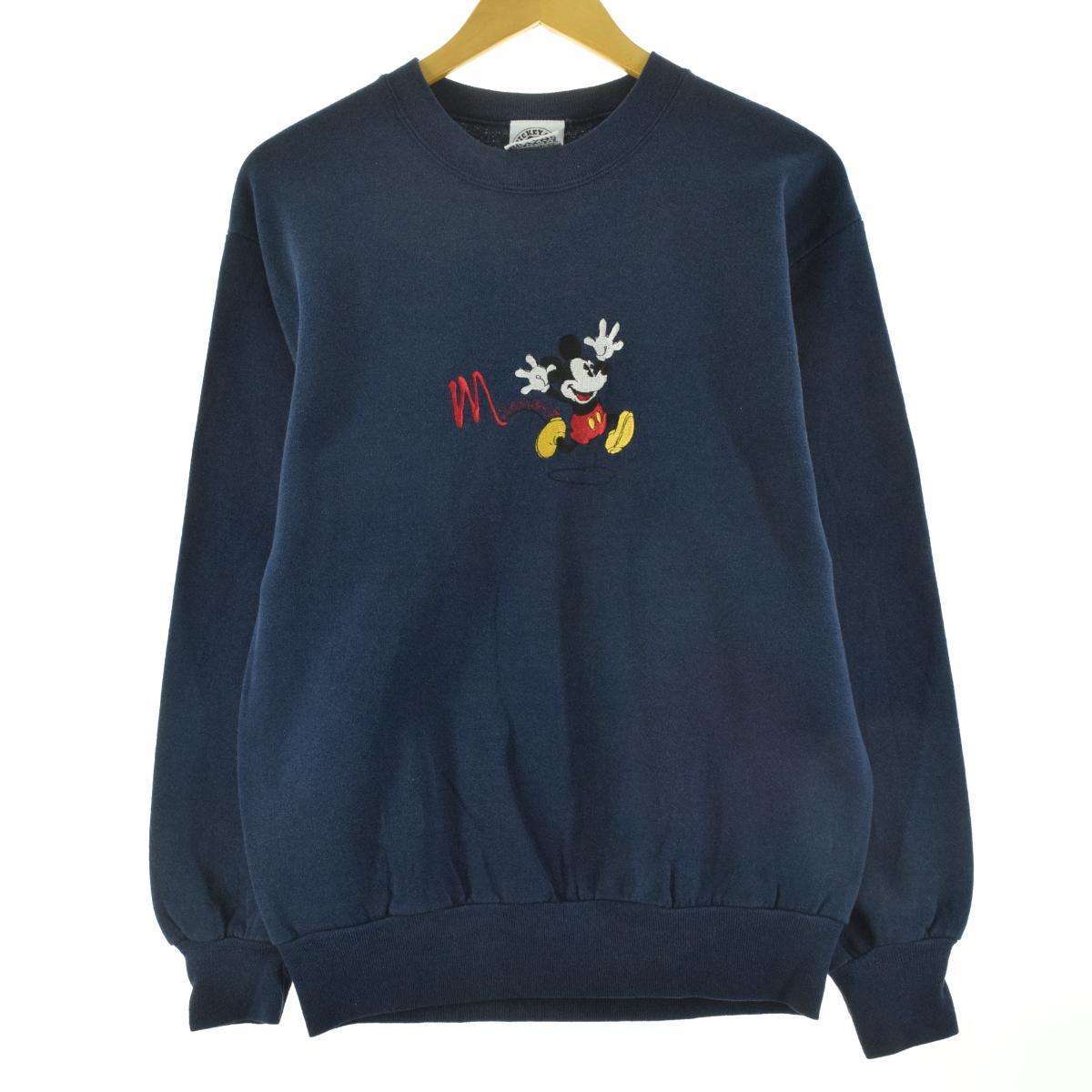 Disney ディズニー ミッキーマウス スウェット トレーナー 全刺繡 Xl 多様な