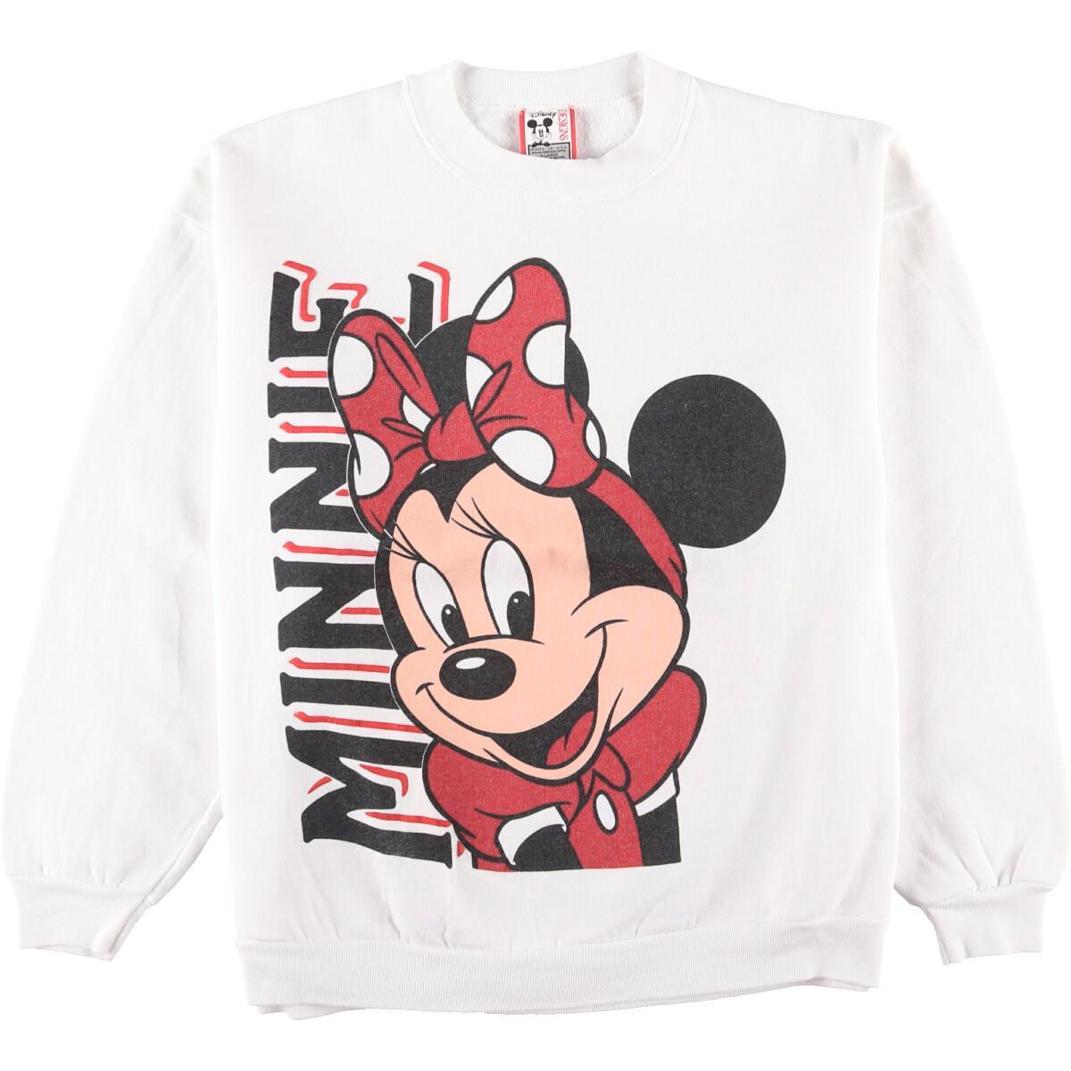 Disney DESIGNS MINNIE MOUSE ミニーマウス キャラクタースウェットシャツ トレーナー USA製 レディースXXL /eaa130129 【中古】 【210218】