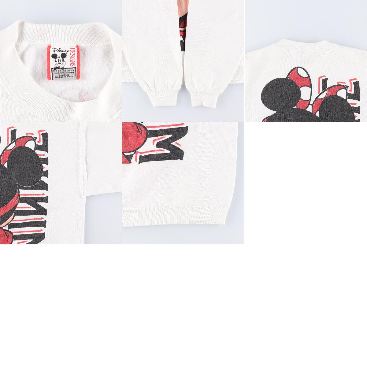 Disney DESIGNS MINNIE MOUSE ミニーマウス キャラクタースウェットシャツ トレーナー USA製 レディースXXL /eaa130129 【中古】 【210218】