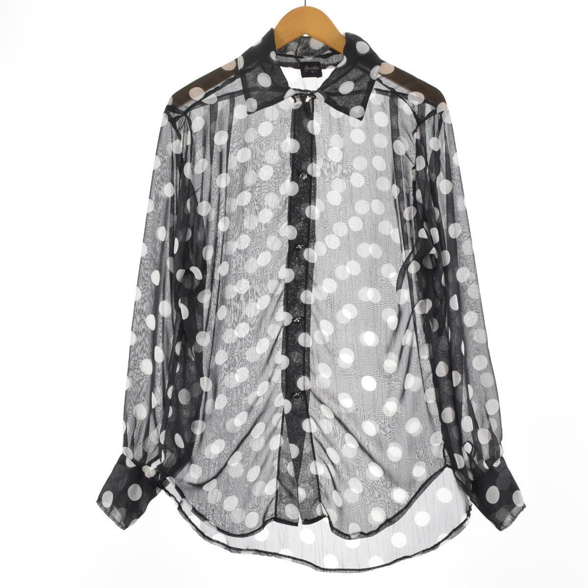 Sonda ドット柄 長袖 シースルーシャツ レディースxl Eaa 2102 2b10f Ss2106 その他長袖シャツ 古着屋jam ジャム