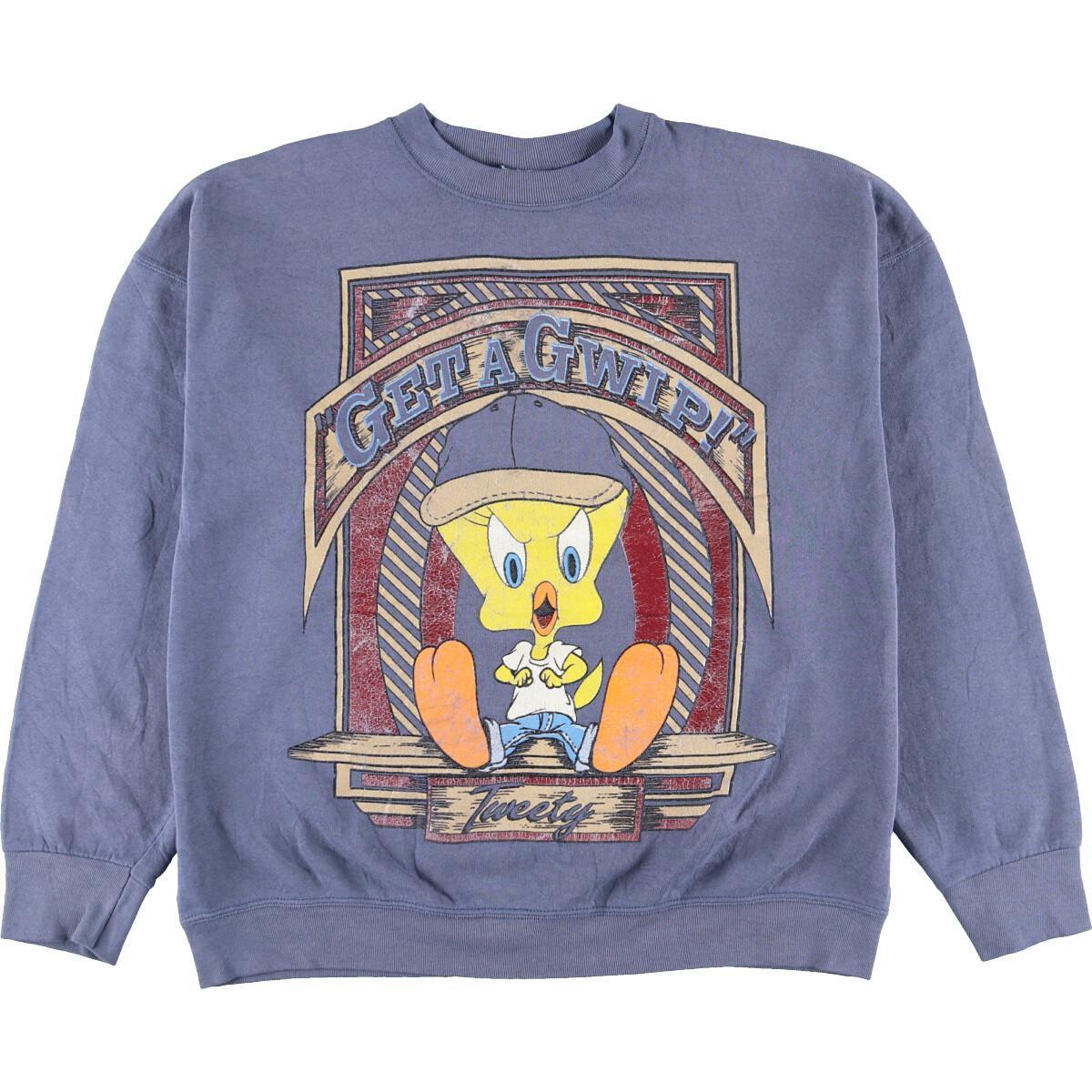 19最新モデル Usa製古着90sルーニーテューンズ トゥイーティー プリント スウェット 予約商品送料無料 メンズ トップス Roe Solca Ec
