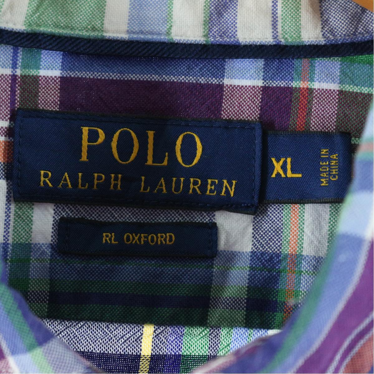 ラルフローレン Ralph Lauren POLO RALPH LAUREN 長袖 コットンチェックシャツ メンズXL /eaa132695 【中古】  【210222】【2b10f】【SS2106】