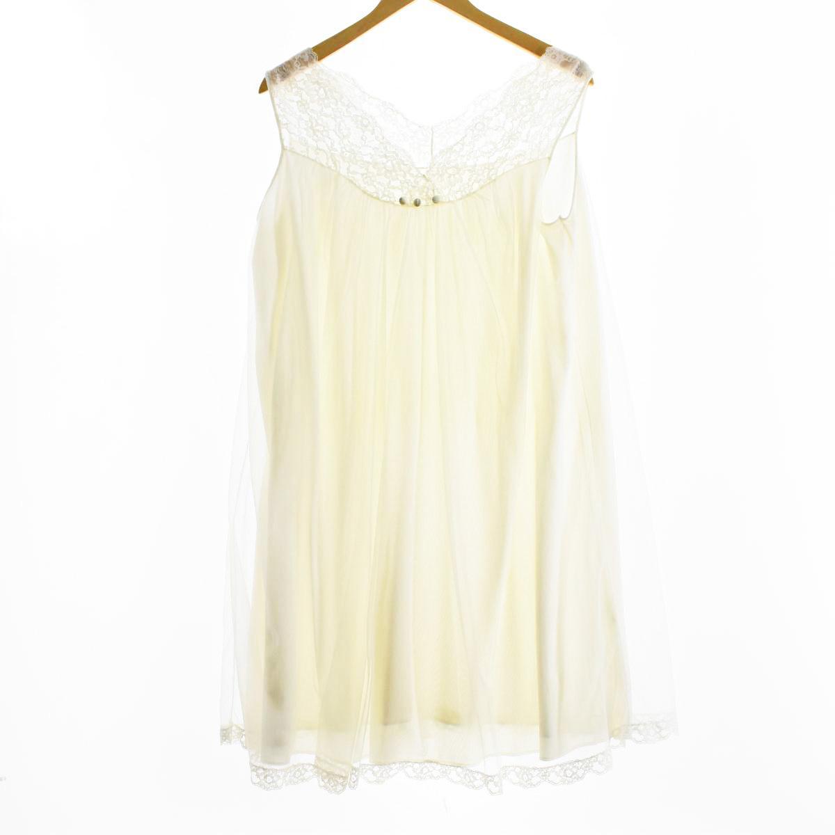 レース付き ランジェリー ノースリーブワンピース スリップドレス Usa製 レディースl Eaa 2b10f ノースリーブワンピース 古着屋jam ジャム