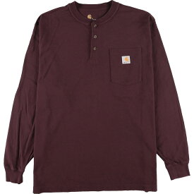 カーハート Carhartt ヘンリーネック ポケット ロングTシャツ