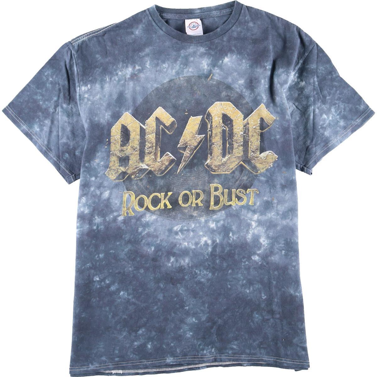 Delta Pro Weight Ac Dc エーシーディーシー Rock On Bust World Tour 16 タイダイ柄 バンドtシャツ メンズm Eaa1344 バンドtシャツ 古着屋jam ジャム