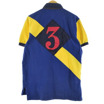 ラルフローレン Ralph Lauren POLO by Ralph Lauren ナンバリングワッペン 半袖 ラガーシャツ メンズM /eaa134181 【中古】 【210301】【SS2106】【SS2109】