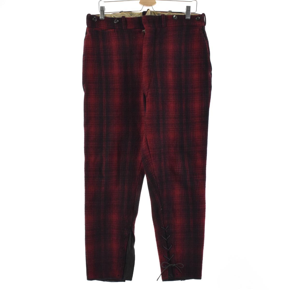 古着 50年代 ウールリッチ Woolrich チェック柄 サスペンダーボタン ジョッパーズパンツ ヘビーウールパンツ メンズw34 ヴィンテージ Eaa その他ロングパンツ 古着屋jam ジャム