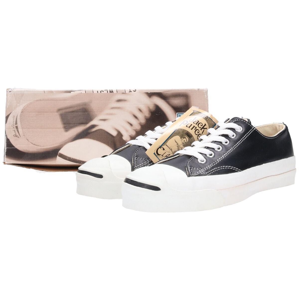 古着 希少 デッドストック Dead Stock 箱付き 90年代 コンバース Converse Jack Purcell ジャックパーセル レザースニーカー Usa製 Us6 レディース24 0cm ヴィンテージ Saa Hny22 スニーカー 古着屋jam ジャム