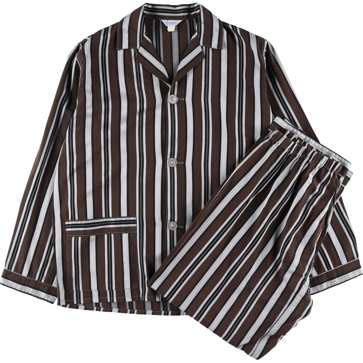 Dreiklang マルチストライプ セットアップ 長袖 オープンカラー パジャマシャツ パジャマパンツ メンズs ヴィンテージ Eaa Ss2106 その他長袖シャツ 古着屋jam ジャム
