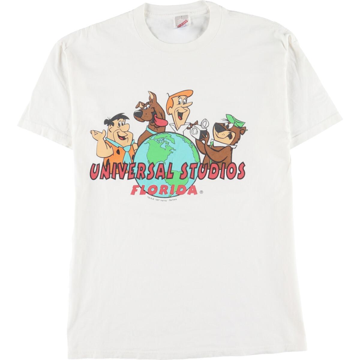 90年代 ジャージーズ Jerzees Universal Studios Hanna Barbera ハンナバーベラ キャラクタープリントtシャツ レディースl ヴィンテージ Eaa 中古 Ss2106 Jerzees ジャージーズ 古着屋jam ジャム