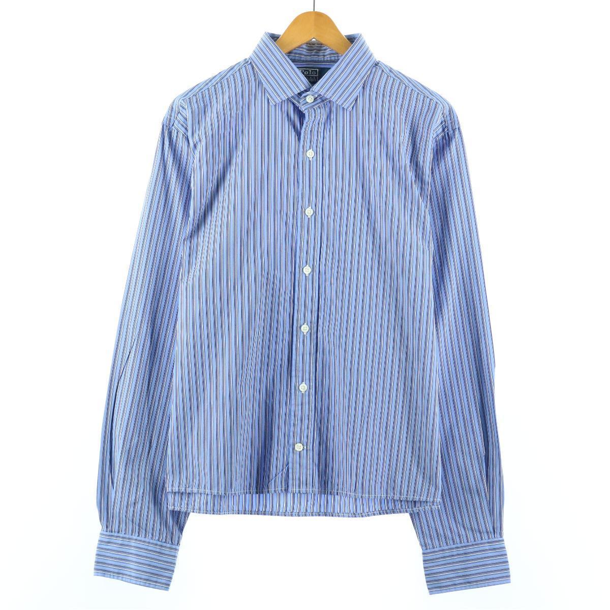 Jamリメイク ルーズトップス ラルフローレン Ralph Lauren Polo By Ralph Lauren 長袖 コットンストライプシャツ メンズxl Eaa 2103 2b10f ストライプシャツ 古着屋jam ジャム