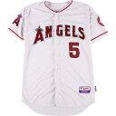 MAJESTIC MLB LOS ANGELES ANGELS ロサンゼルスエンゼルス Albert Pujols アルバートプホルス ゲームシャツ ベースボールシャツ USA製 44 メンズL /eaa145918 【中古】 【210327】