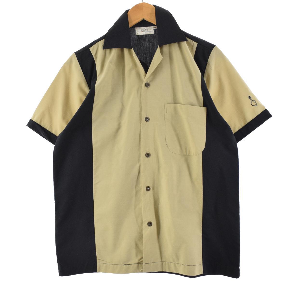 Crusin Usa バックプリント オープンカラー ボウリングシャツ メンズs Eaa ボウリングシャツ 古着屋jam ジャム Crusin Usa バックプリント オープンカラー ボウリングシャツ メンズs Eaa ボウリングシャツ 古着屋jam ジャム