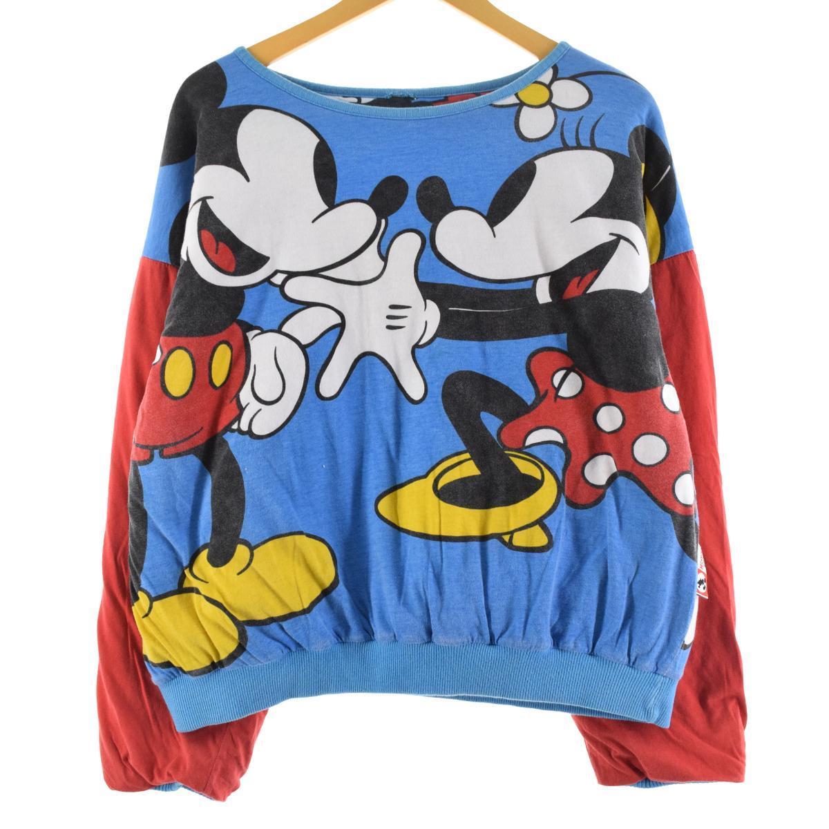 Mickey Inc Mickey Mouse Minnie Mouse ミッキーマウス ミニーマウス リバーシブル キャラクター スウェット トレーナー レディースl Eaa Ss2109 スウェット 古着屋jam ジャム